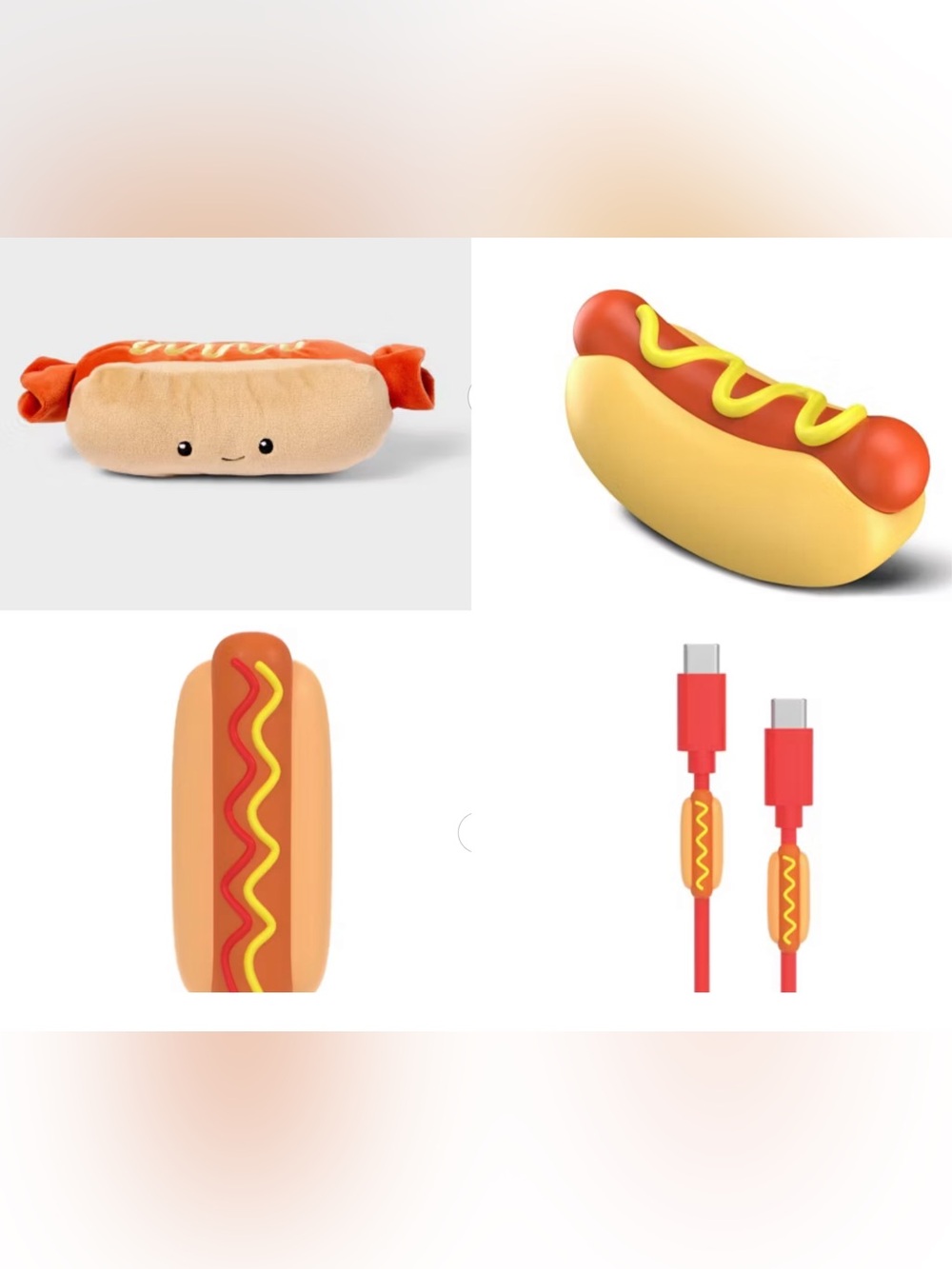 Hotdog Bundle Wireless Speaker, GEMS Portable Power Bank, 3ft USB C Gigglescape
